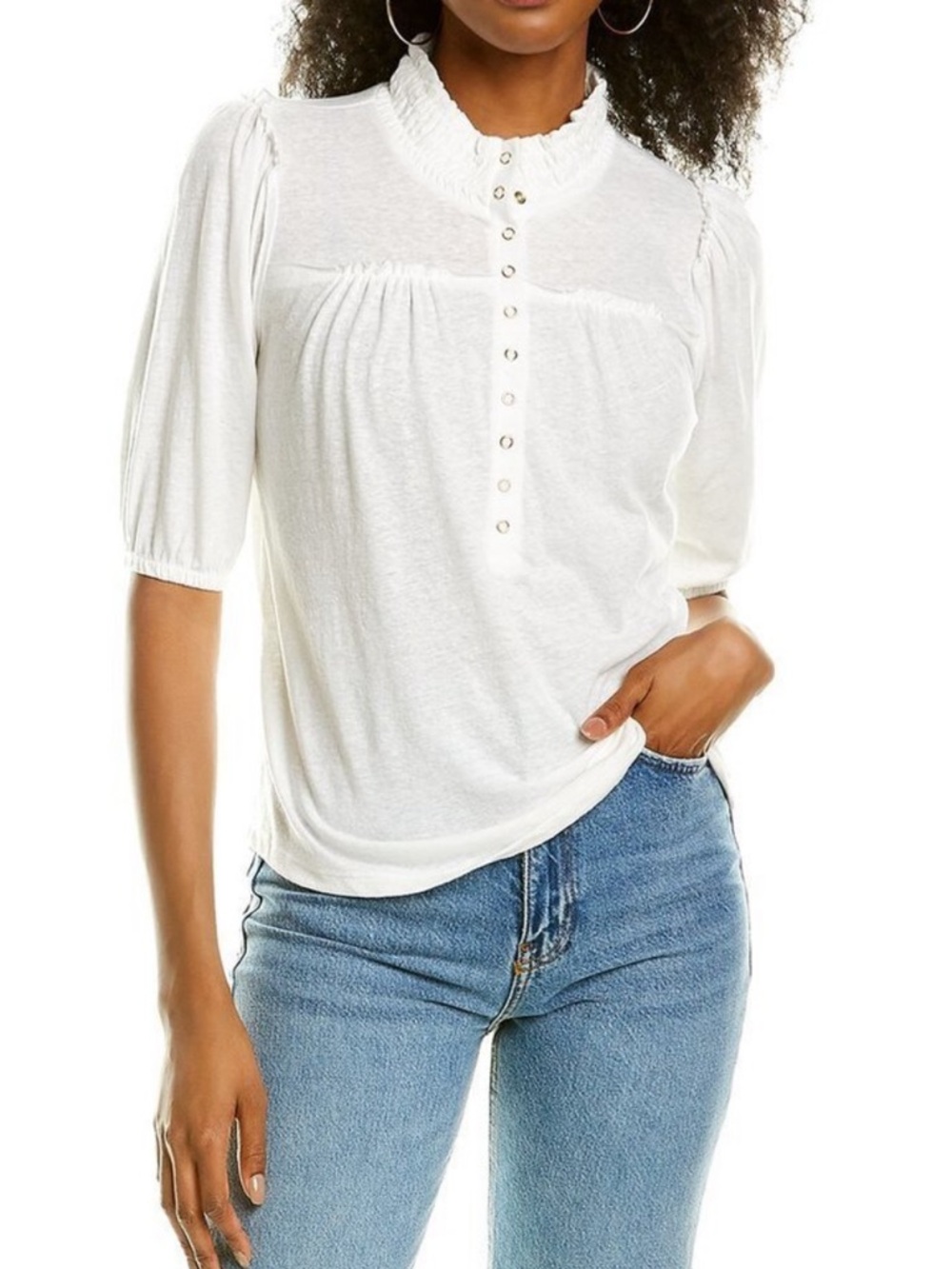 NWT Grey State Sadie Top Spa White $88. Excellent Size 3 / L - Picture 8 of 8